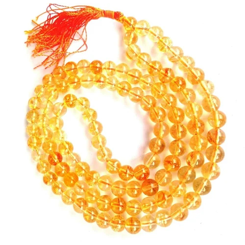 Citrine Japa Mala - Color: Yellow
