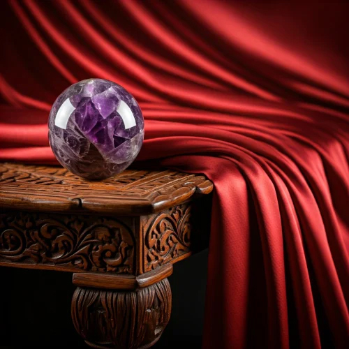 Amethyst Stone Ball - Shape: Round Brilliant Cut