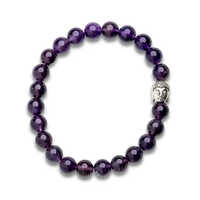 Amethyst Gemstone Bracelet - Color: Purple
