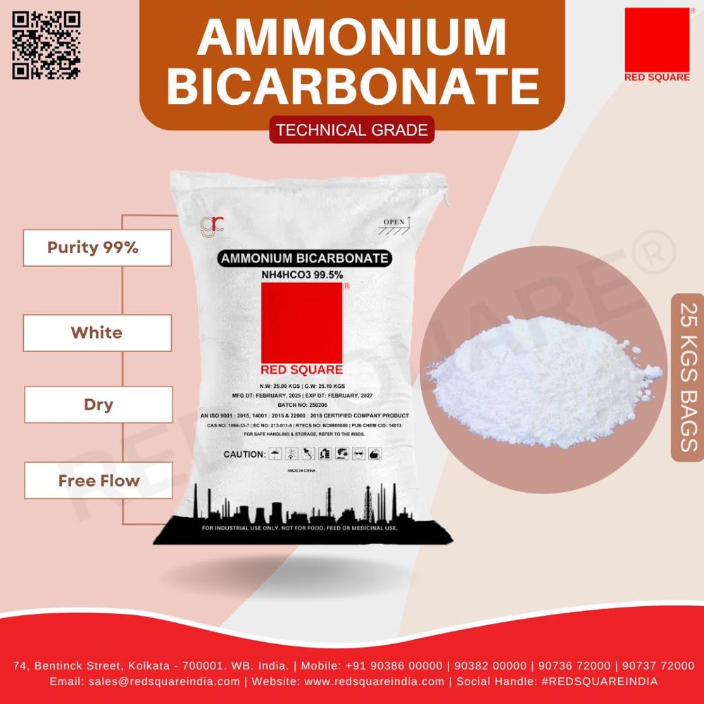 Ammonium Bicarbonate - Technical Grade - Red Square - Cas No: 144