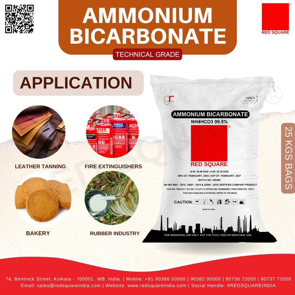 Ammonium Bicarbonate - Technical Grade - Red Square - Cas No: 144