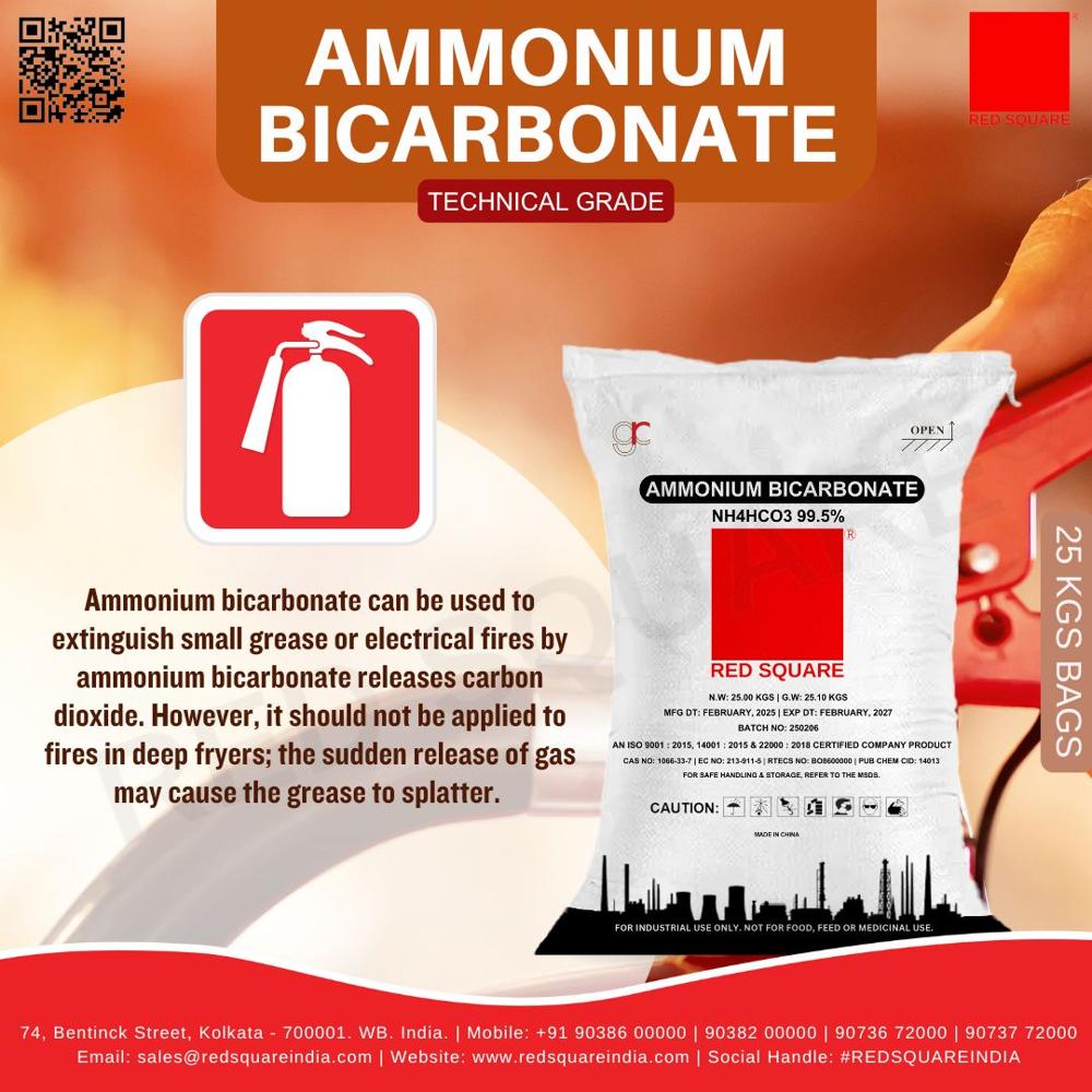 Ammonium Bicarbonate - Technical Grade - Red Square - Cas No: 144