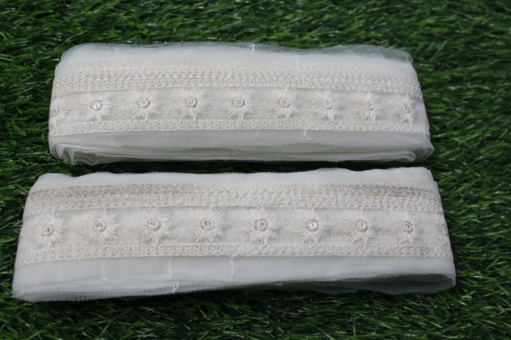 fancy & off whit embroidery lace