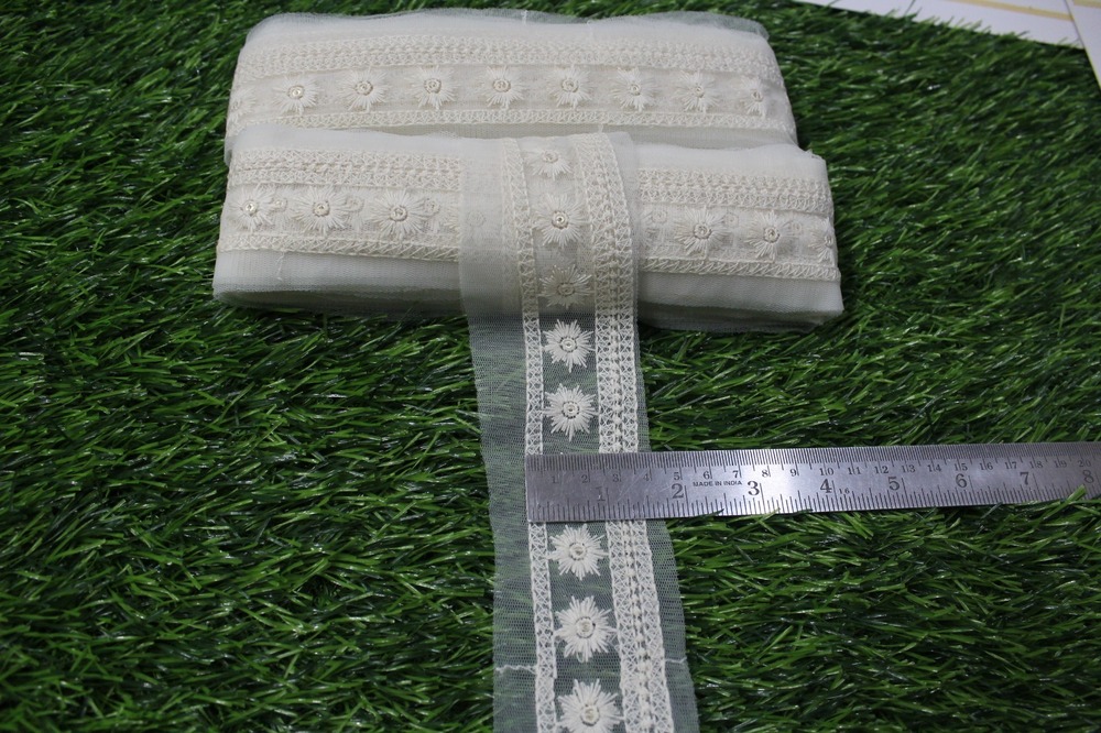 fancy & off whit embroidery lace