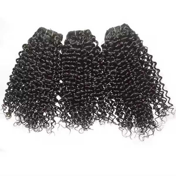 100% Remy Human Hair Extension Deep Curly Hair 3 Bundles Black Color 14