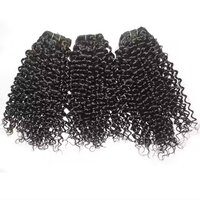 100% Remy Human Hair Extension Deep Curly Hair 3 Bundles Black Color 14