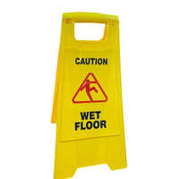 Yellow Plastic Wet Floor Caution Board - Automation Grade: Manual