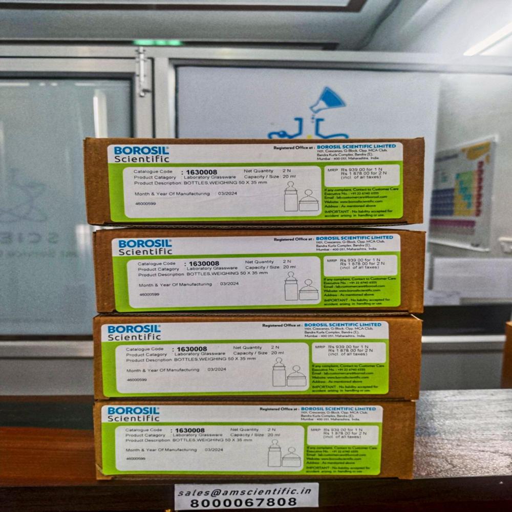 Weighing Bottles With Ic Glass Lid - Color: Transparent