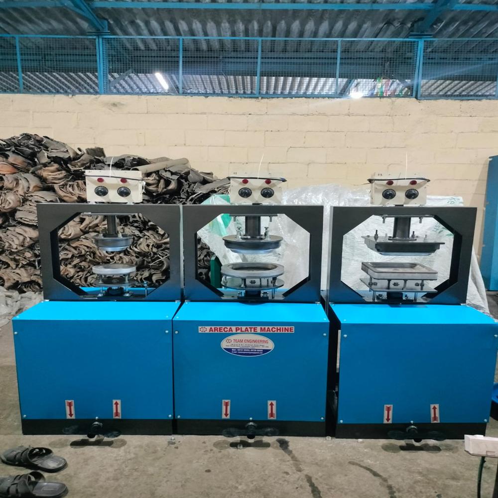 Three Die Areca Leaf Plate Making Machine