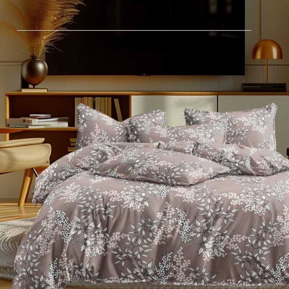 Glace Cotton Bedsheet Double Bed - Glace Cotton, Double Size, Multicolor Floral | Fade Resistant, Durable, Soft Finish