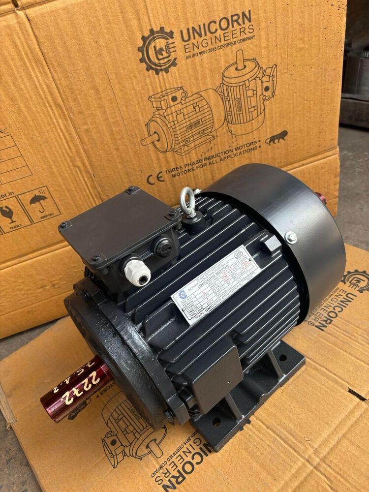 Three Phase Motor Double Shaft - Color: Black