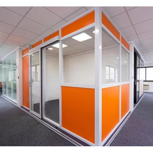 Orange Aluminum Office Partition