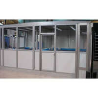 Plain Glass Particle Board Aluminium Office Partition