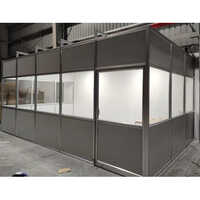 Silver Aluminium Glass Office Partition - Features: Durable