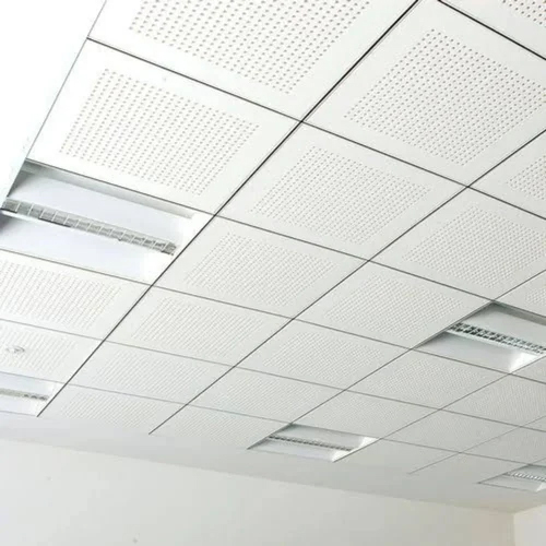 White Aluminium False Ceiling - Pattern: Grid