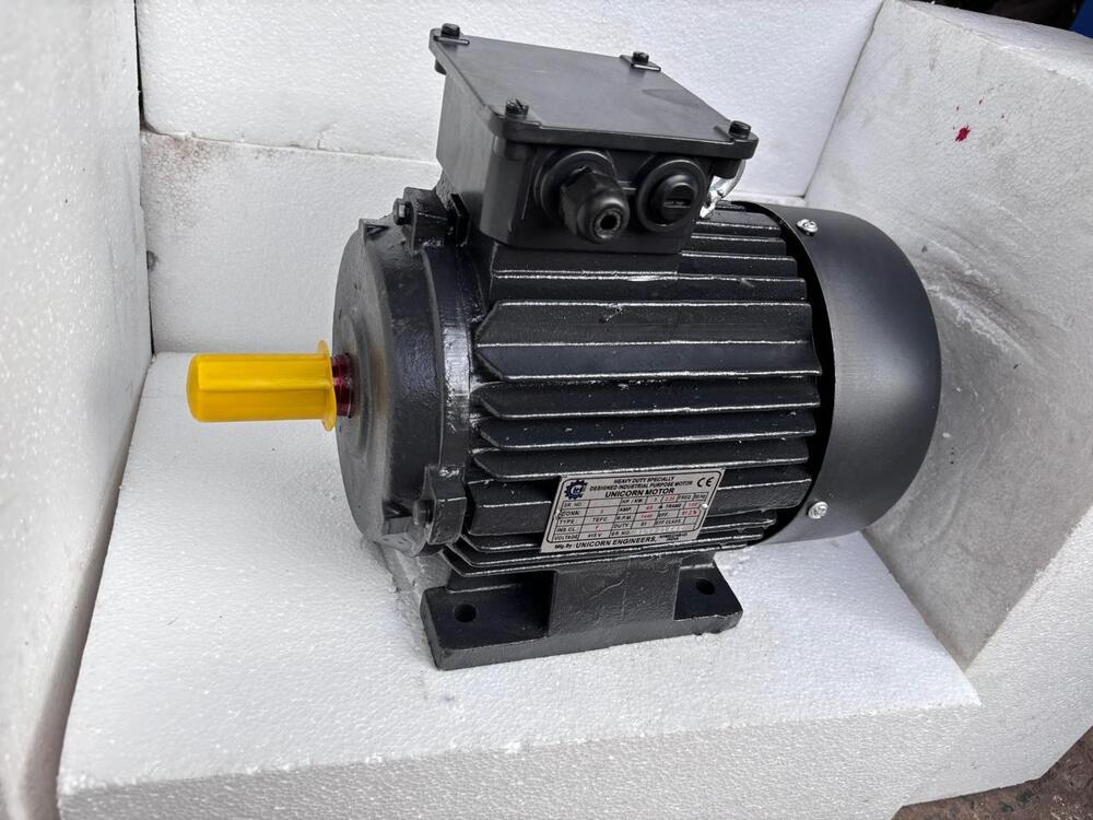3 Hp 3 Phase Induction Motor - Color: Black