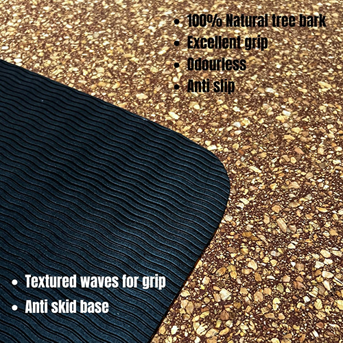 Cork And Natural Rubber Yoga Mat - Dimension (L*w*h): 6*2 Foot (Ft)