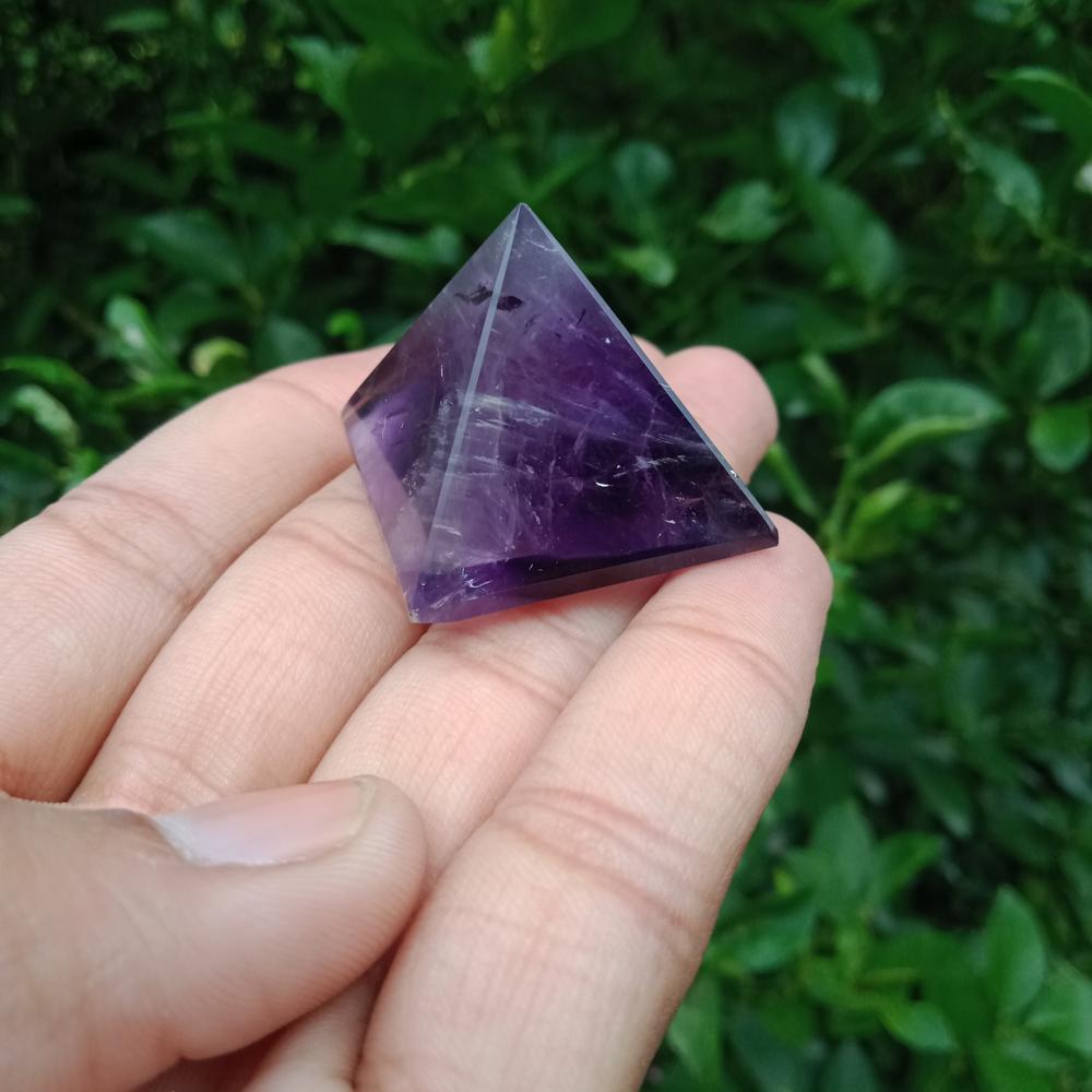 Amethyst Pyramid - Aaa Quality Natural Gemstone 2-3 Inches Purple, Polished Handcrafted, Crown Chakra Energy