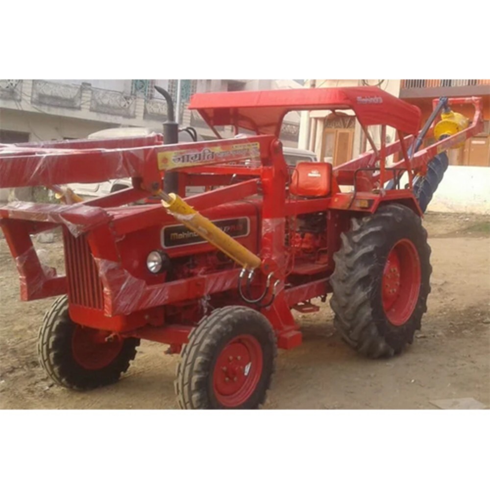 Tractor Mounted Pole Erection Machine - Color: Red