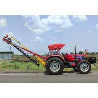 Tractor Post Hole Digger Machine - Color: Red