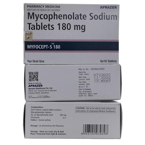 180mg Mycophenolate Sodium Tablets