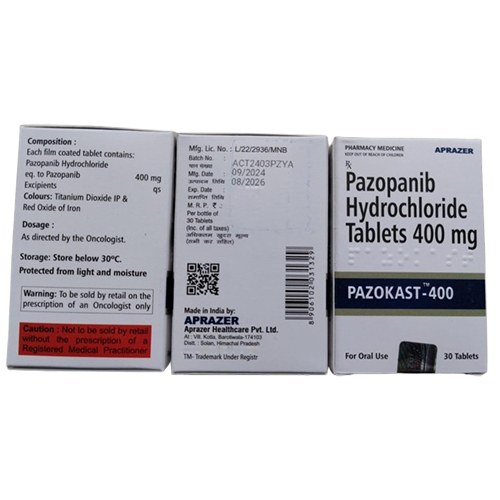 400mg Pazopanib Hydrochloride Tablets