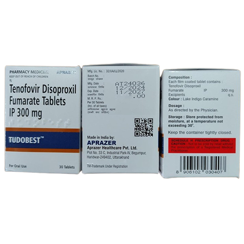 300mg Tenofovir Disoproxil Fumarate Tablets IP