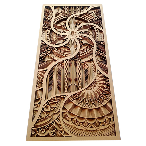 Multilayer Mandala Work Wall Art - Color: Brown