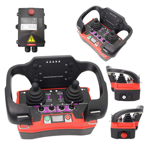 2-Joystick Industry Control Customized Buttons Remote Control - Color: Various Available