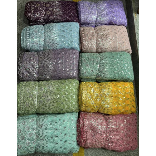 Embroidery Net Daman Fabric
