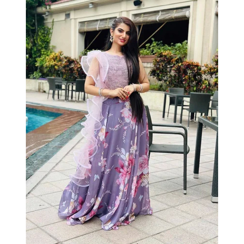 Rangoli Digital Printed Lehenga Choli Fabric