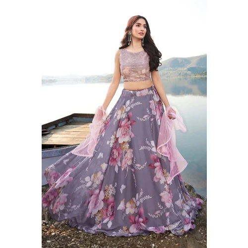 Rangoli Digital Printed Lehenga Choli Fabric