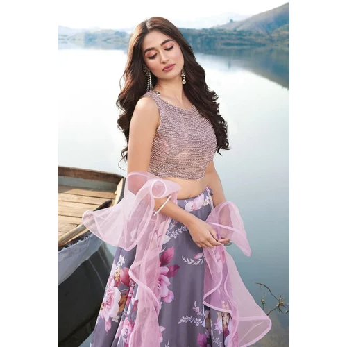 Rangoli Digital Printed Lehenga Choli Fabric