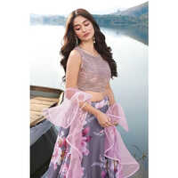 Rangoli Digital Printed Lehenga Choli Fabric