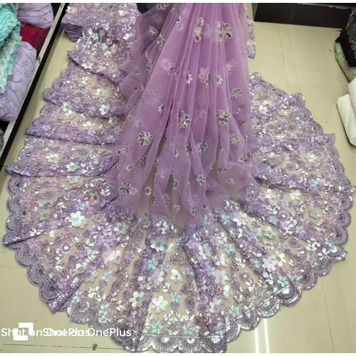 Daman Embroidered Net Fabric