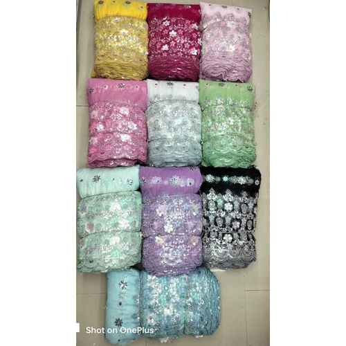 Daman Embroidered Net Fabric