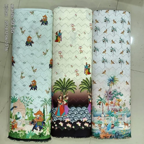 Mens Kurta Printed Fabrics