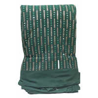Dark Green Embroidery Georgette Fabric