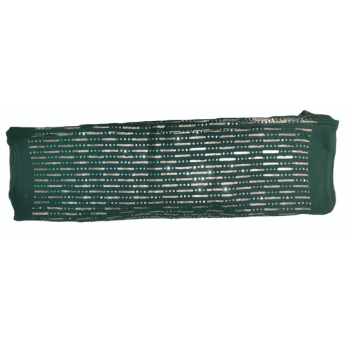 Dark Green Embroidery Georgette Fabric