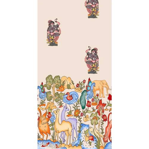 Pc Cotton Allover Sequence Digital Print