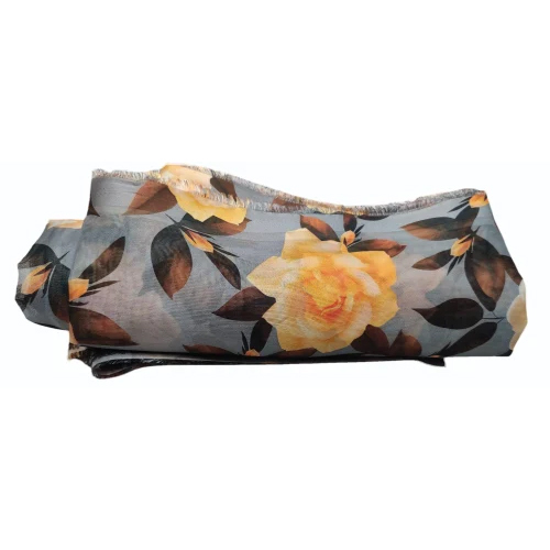 Tabby Silk Organza Floral Printed Fabric