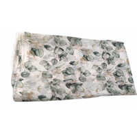Tabby Silk Organza Leaf Printed Fabric