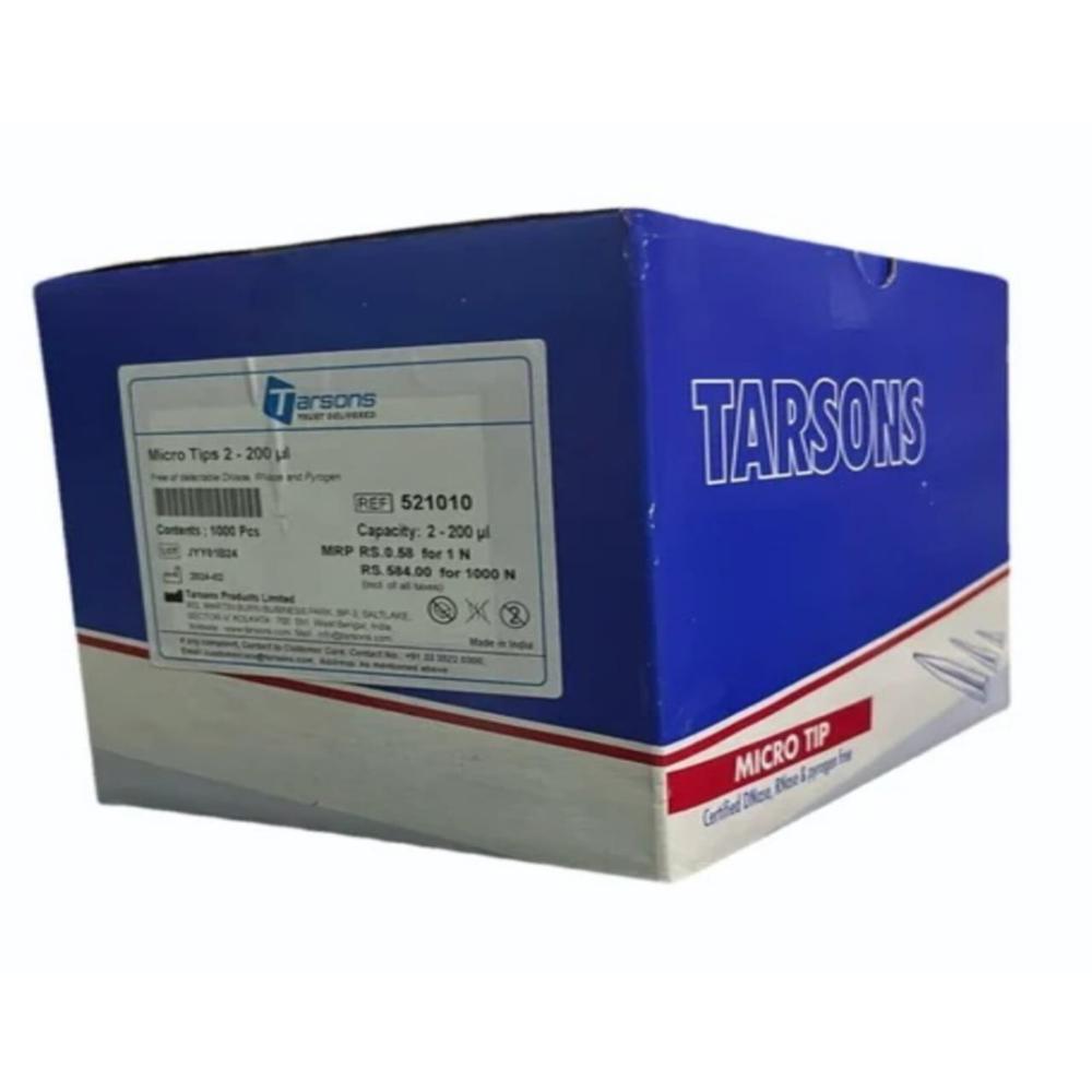 Tarsons Micro Tips 521010 2-200ul - Color: White