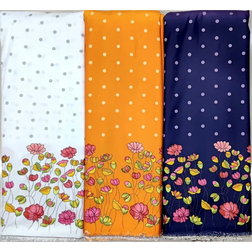 Rayon Printed Fabric - Color: Multi Color