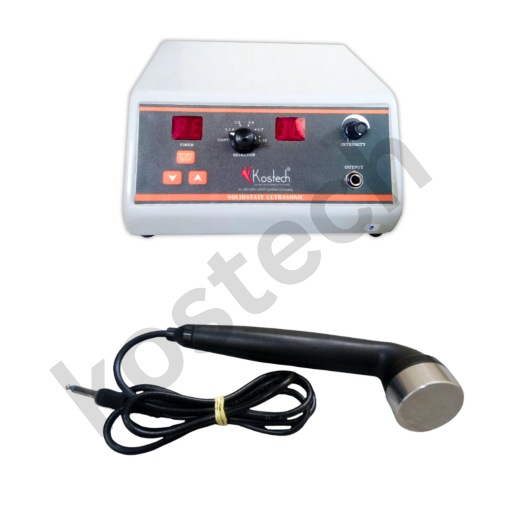 Digital Ultrasonic Machine - White, Portable, 50 Hertz Frequency | High-frequency Sound Waves, Enhanced Circulation, Non-invasive