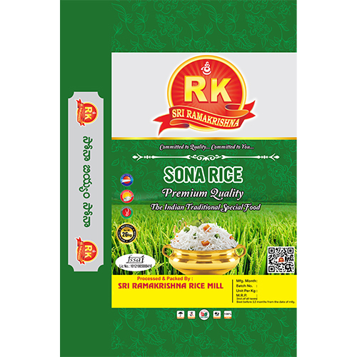 Sona Rice Premium Quality Rice - Color: White