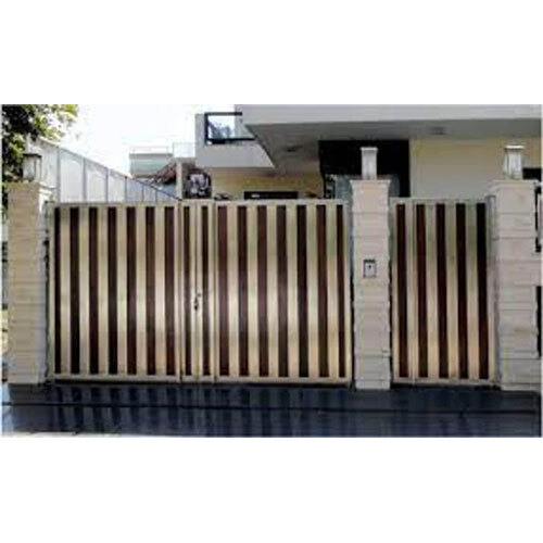 Remote Control Sliding Gate - Color: Black