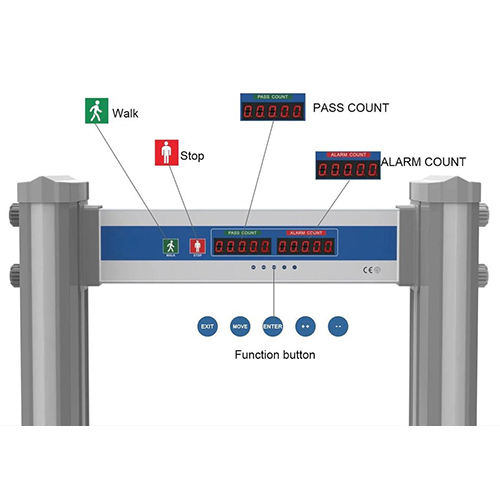 Automatic Walk Through Metal Detector - Color: Grey