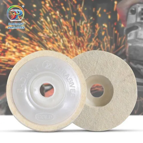 100 X 16mm Radiant Gold Felt Polishing Abrasive Disc