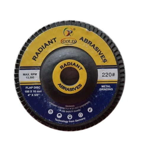 100 X 16mm 200 Radiant Gold Abrasive Flap Disc - Color: Black